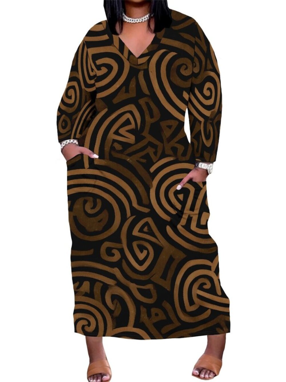 Plus Size Dresses for Curvy Women African Print American Dress Summer Outfits